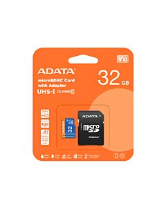 ADATA 32GB, microSDHC, Class 10 UHS-I AUSDH32GUICL10A1-RA1