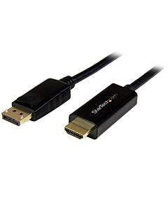StarTech.com 10ft (3m) DisplayPort to HDMI Cable - 4K 30Hz - DisplayPort to HDMI Adapter Cable - DP 1.2 to HDMI Monitor Cable Converter - Latching DP Connector - Passive DP to HDMI Cord DP2HDMM3MB