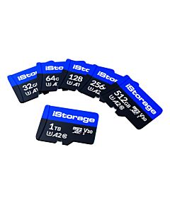 iStorage microSD card 64GB MicroSDXC UHS-III Class 10 IS-MSD-1-64