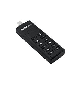 Verbatim Keypad Secure - USB 3.0 Drivecon tastierino d'accesso e crittografia dei dati - 128 GB - Black 49429