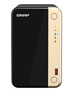QNAP TS-264 NAS Tower Intel® Celeron® N5095 8 GB 0 TB QNAP QTS Black, Gold TS-264-8G