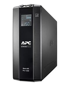 APC Back-UPS Pro, 1600VA/960W, Tower, 230V, 8x IEC C13 outlets, AVR, LCD, User Replaceable Battery BR1600MI