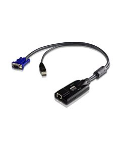 ATEN USB - VGA to Cat5e/6 KVM Adapter Cable (CPU ule), with Virtual Media Support KA7175