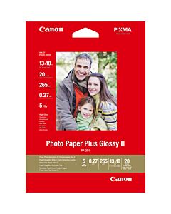 Canon PP-201 Glossy II Photo Paper Plus 5x7" - 20 Sheets 2311B018