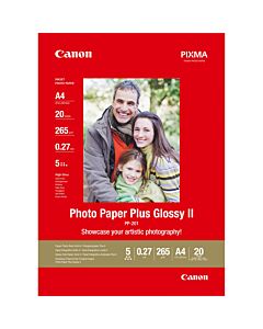 Canon PP-201 Glossy II Photo Paper Plus A4 - 20 Sheets 2311B019