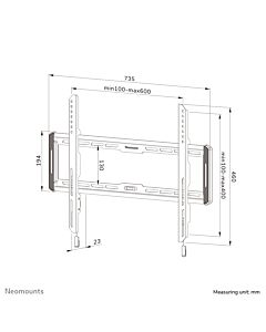 Neomounts WL30-550BL16 TV mount wall 42-86" - ultra-flat - easy install WL30-550BL16