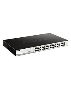 D-Link 24-Port Gigabit PoE Smart Managed Switch with 4 x Combo 1000BaseT/Mini-GBIC SFP ports DGS-1210-24P