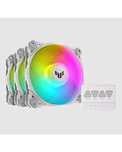 ASUS TUF GAMING TF120 ARGB WHITE EDITION 3IN1 Computer case Air cooler 12 cm 3 pc(s) 90DA0033-B09030