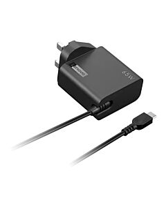 Lenovo 65W USB-C Wall Adapter UK power adapter/inverter Indoor Black 4X21L54612