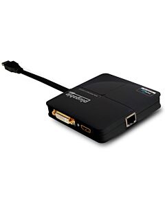Plugable Technologies USB 3.0 Universal Mini Laptop Docking Station for Windows and Mac (Dual Video HDMI and DVI/VGA, Gigabit Ethernet) USB3-3900DHE