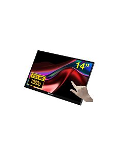 Verbatim 49591 computer monitor 35.6 cm (14") 1920 x 1080 pixels Full HD LCD Touchscreen Black 49591