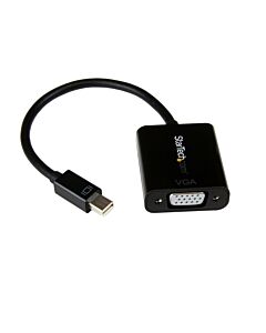 StarTech.com Mini DisplayPort to VGA Adapter - Active Mini DP to VGA Converter - 1080p Video - mDP or Thunderbolt 1/2 Mac/PC to VGA Monitor/Projector/Display - mDP 1.2 to VGA Dongle - Black MDP2VGA2