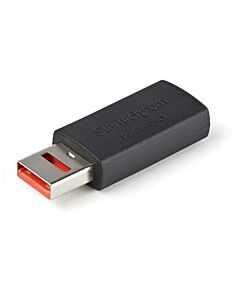 StarTech.com Secure Charging USB Data Blocker Adapter – Male to Female USB-A Charge-Only Adapter – No-Data Charge/Power-Only Adapter for Phone/Tablet – Data Blocking USB Protector Adapter USBSCHAAMF