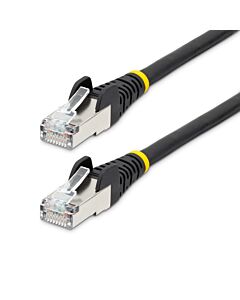 StarTech.com 1m CAT6a Ethernet Cable - Black - Low Smoke Zero Halogen (LSZH) - 10GbE 500MHz 100W PoE++ Snagless RJ-45 w/Strain Reliefs S/FTP Network Patch Cord NLBK-1M-CAT6A-PATCH