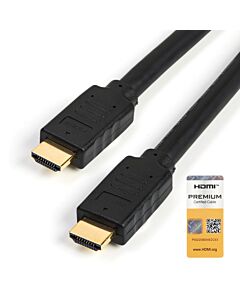 StarTech.com 15ft (5m) Premium  HDMI 2.0 Cable with Ethernet - High Speed Ultra HD 4K 60Hz HDMI Cable HDR10 - Long HDMI Cord (Male/Male Connectors) - For UHD Monitors, TVs, Displays HDMM5MP