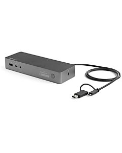 StarTech.com Universal Laptop Docking Station, Hybrid USB-C & USB-A Dock, Dual 4K DP & HDMI, 100W PD, Mac / Windows / Che OS, 4x USB 5Gbps Hub, GbE DK30C2DPEPUE