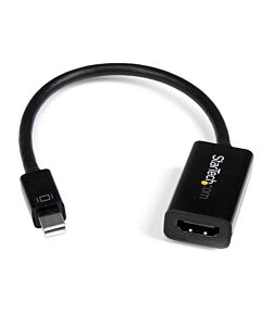 StarTech.com Mini DisplayPort to HDMI Adapter - Active mDP to HDMI Video Converter - 4K 30Hz - Mini DP or Thunderbolt 1/2 Mac/PC to HDMI Monitor/TV/Display - mDP 1.2 to HDMI Adapter Dongle MDP2HD4KS