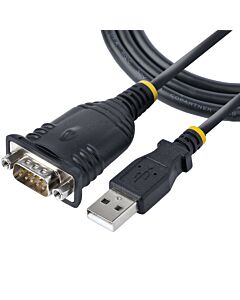 StarTech.com 3ft (1m) USB to Serial Cable, DB9 Male RS232 to USB Converter, Prolific IC, USB to Serial Adapter for PLC/Printer/Scanner/Switch, USB to COM Port Adapter, Windows/Mac 1P3FP-USB-SERIAL