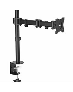 StarTech.com Desk Mount Monitor Arm for up to 34" (8 kg) VESA Compatible Displays - Articulating Pole Mount Single Monitor Arm - Ergonomic Height Adjustable Monitor Mount - Desk Clamp/Gmet ARMPIVOTB