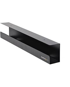 StarTech.com Under Desk Cable Management Tray - Office/Standing Desk Cable Tray Organizer - Desk/Table Mount Holder for Cords/Wire/Power Strip - Computer Cable Manager - 23-1/2"L x 4-1/2"D UDCMTRAY