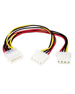 StarTech.com LP4 to 2x LP4 Power Y Splitter Cable M/F PYO2L