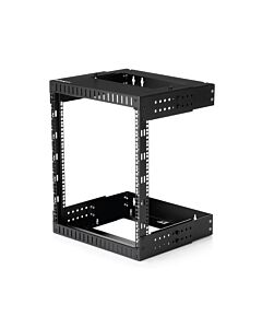 StarTech.com 12U 19" Wall Mount Network Rack - Adjustable Depth 12-20" 2 Post Open Frame Server Room Rack for AV/Data/ IT Communication/Computer Equipment/Switch w/Cage Nuts & Screws RK12WALLOA