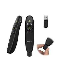 StarTech.com Wireless Presentation Remote with Green Laser Pointer - 90 ft. (27 m) PRESREMOTEG