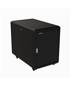 StarTech.com 4-Post 15U Server Rack Cabinet, Lockable 19" Data Rack Cabinet for Computer / AV / IT Equipment, Office / Home Network Rack with Casters & Adjustable Mounting Rails RK1536BKF