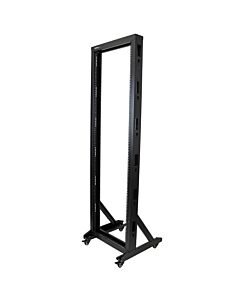 StarTech.com 2-Post 42U Mobile Open Frame Server Rack, Two Post 19in Network Rack with Wheels, Rolling Open Rack for AV/Data/Media/IT Equipment, Computer Rack for Home/Office Spaces - Casters Included 2POSTRACK42