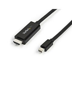 StarTech.com 10ft (3m) Mini DisplayPort to HDMI Cable - 4K 30Hz Video - mDP to HDMI Adapter Cable - Mini DP or Thunderbolt 1/2 Mac/PC to HDMI Monitor/Display - mDP to HDMI Converter Cord MDP2HDMM3MB