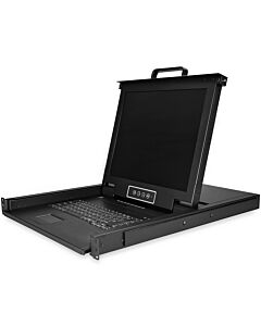 StarTech.com 8 Port Rackmount KVM Console w/ 6ft Cables - Integrated KVM Switch w/ 17" LCD Monitor - Fully Featured 1U LCD KVM Drawer- OSD KVM - Durable 50,000 MTBF - USB + VGA Support RKCONS1708K