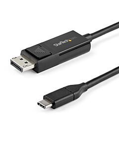StarTech.com 6.6ft (2m) USB C to DisplayPort 1.2 Cable 4K 60Hz - Bidirectional DP to USB-C or USB-C to DP Reversible Video Adapter Cable - HBR2/HDR - USB Type C/Thunderbolt Monitor Cable CDP2DP2MBD