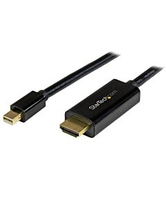 StarTech.com 15ft (5m) Mini DisplayPort to HDMI Cable - 4K 30Hz Video - mDP to HDMI Adapter Cable - Mini DP or Thunderbolt 1/2 Mac/PC to HDMI Monitor/Display - mDP to HDMI Converter Cord MDP2HDMM5MB
