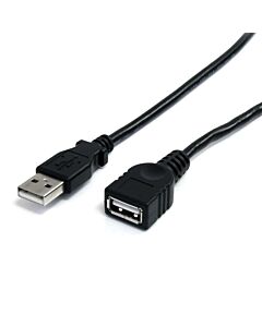 StarTech.com 3 ft Black USB 2.0 Extension Cable A to A - M/F USBEXTAA3BK