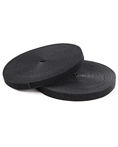StarTech.com 25ft Hook and Loop Roll - Cut-to-Size Reusable Cable Ties - Bulk Industrial Wire Fastener Tape /Adjustable Fabric Wraps Black / Resuable Self Gripping Cable Management Straps HKLP25