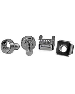 StarTech.com 50 Pkg M6 Mounting Screws and Cage Nuts for Server Rack Cabinet CABSCREWM6