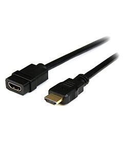StarTech.com 2m (6ft) HDMI Extension Cable - HDMI Male to Female Cable - 4K HDMI Cable Extender - 4K 30Hz UHD HDMI Cable with Ethernet M/F - High Speed HDMI 1.4 Cable - HDMI Cord Extender HDEXT2M