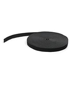StarTech.com 50ft Hook and Loop Roll - Cut-to-Size Reusable Cable Ties - Bulk Industrial Wire Fastener Tape /Adjustable Fabric Wraps Black / Resuable Self Gripping Cable Management Straps HKLP50