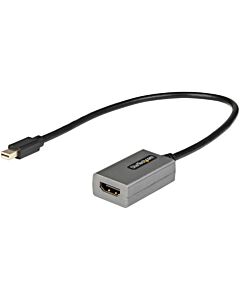 StarTech.com Mini DisplayPort to HDMI Adapter - mDP to HDMI Adapter Dongle - 1080p - Mini DisplayPort 1.2 to HDMI Monitor/Display - Mini DP to HDMI Video Converter - 12" Long Attached Cable - Upgraded Version of MDP2HDMI MDP2HDEC