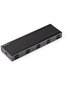 StarTech.com USB-C 10Gbps to M.2 NVMe or M.2 SATA SSD Enclosure - Portable External M.2 PCIe/SATA NGFF SSD Aluminum Case - USB Type-C & USB-A Host Cables - Supports 2230/2242/2260/2280 SM2E1BMU31C