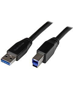 StarTech.com Active USB 3.0 USB-A to USB-B Cable - M/M - 5m (15ft) USB3SAB5M
