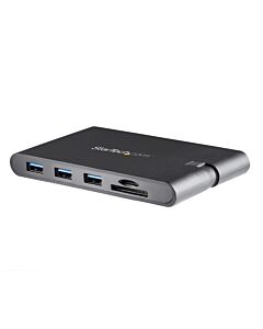 StarTech.com USB C Multiport Adapter - USB Type-C Mini Dock with HDMI 4K or VGA 1080p Video - 100W Power Delivery Passthrough, 3-port USB 3.0 Hub, GbE, SD & MicroSD - Laptop Travel Dock DKT30CHVSCPD