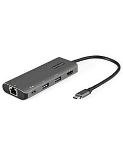 StarTech.com USB C Multiport Adapter - 10Gbps USB Type-C Mini Dock with 4K 30Hz HDMI - 100W Power Delivery Passthrough - 3-Port USB Hub, GbE - USB 3.1/3.2 Gen 2 Laptop Dock - 10" Cable DKT31CHPDL