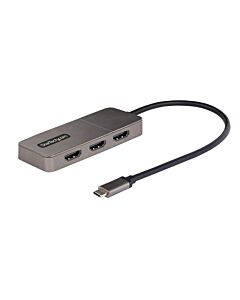 StarTech.com 3-Port USB-C MST Hub - USB Type-C to 3x HDMI Multi-Monitor Adapter for Laptop - Triple HDMI up to 4K 60Hz with DP 1.4 Alt e & DSC - HDR - 1ft (30cm) Cable - Windows Only MST14CD123HD