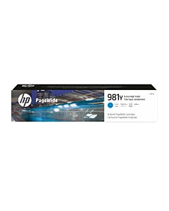 HP 981Y Extra High Yield Cyan Original PageWide Cartridge L0R13A