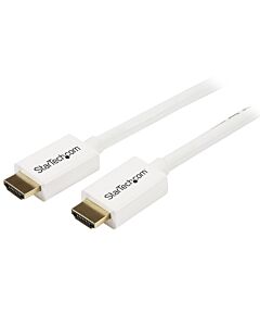 StarTech.com 7m / 23 ft CL3 Rated HDMI Cable w/ Ethernet - In Wall Rated Ultra HD HDMI Cable - 4K 30Hz UHD High Speed HDMI Cable - 10.2 Gbps - HDMI 1.4 Video/Display Cable - 30AWG, White HD3MM7MW