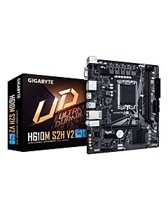 GIGABYTE H610M S2H V2 Motherboard - Supports Intel Core 14th CPUs, 4+1+1 Hybrid Phases Digital VRM, up to 5600MHz DDR5, 1xPCIe 3.0 M.2, GbE LAN, USB 3.2 Gen 1 H610M S2H V2