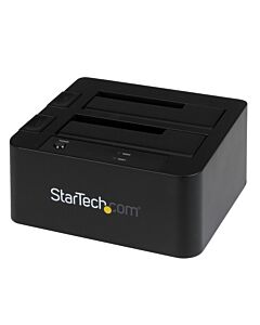 StarTech.com Dual-Bay USB 3.0 / eSATA to SATA Hard Drive Docking Station, USB Hard Drive Dock, External 2.5/3.5" SATA I/II/III SSD/HDD Docking Station, Hot-Swap Hard Drive Bays, Top-Loading SDOCK2U33EB