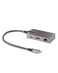 StarTech.com USB-C Multiport Adapter - 4K 60Hz HDMI - HDR - 2-Port 5Gbps USB 3.0 Hub - 100W Power Delivery Pass-Through - GbE - Works with Chebook  - Windows/macOS 103B-USBC-MULTIPORT
