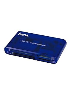 Hama USB CardReaderWriter 35in1 card reader Blue 00055348